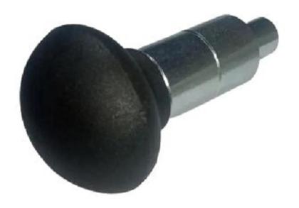 Imagem de 2X Puxador Manipulo Redondo Esférico Preto Pino 11Mm