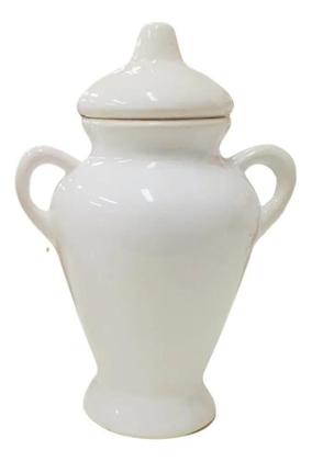 Imagem de 2X Quartinha Branca Orixás 15 Cm Porcelana S/ Asa E Com Asa