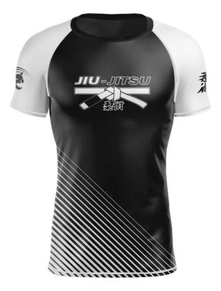 Imagem de 2X Rash Guard Jiu-Jitsu Manga Curta Cor Faixa Treino Proteçã