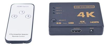 Imagem de 2X Switch Divisor Hd Hub Hdmi 1.4 Splitter Divisor 3X1 Contr