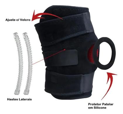 Imagem de 2X Tensor De Joelho Patela Neoprene exercício funcional Treino Joelheir