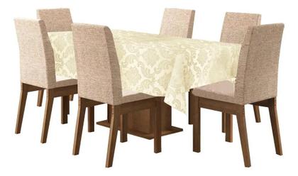 Imagem de 2X Toalha De Mesa De 4 Lugares Tecido Jacquard Quadrada
