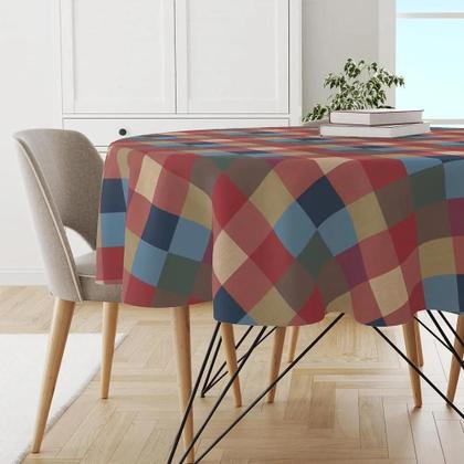 Imagem de 2X Toalha Mesa Plástica Térmica Chess 4 Lugares Redonda