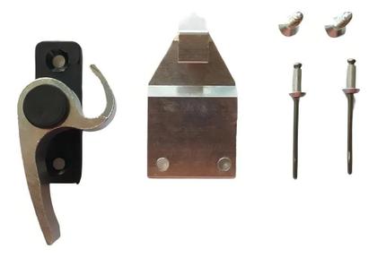 Imagem de 2X Trinco Fecho Caracol Meia Lua Japones Janela Alumínio Cor