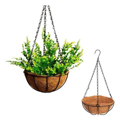 Imagem de 2X Vaso Fibra De Coco De Pendurar Parede Pendente