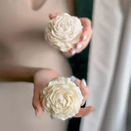 Imagem de 2x Vela Aromatica Flor de Peônia Premium Aroma Personalizado