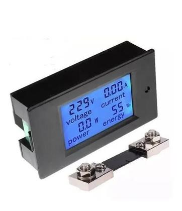 Imagem de 2X Wattímetro Voltímetro Amperímetro 12V 24 Solar Dc 100A Sh