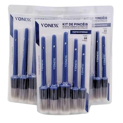 Imagem de 3 Kits Pincéis de Detalhamento Interno - Vonixx
