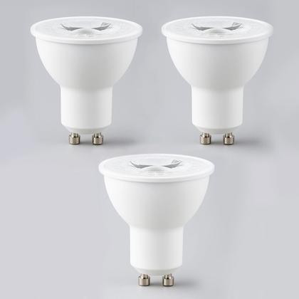 Imagem de 3 Lampada Led Mr16 Dicroica Branco Quente 6W 3000k Lup06