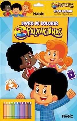 Imagem de 3 palavrinhas - kit de colorir com giz de cera