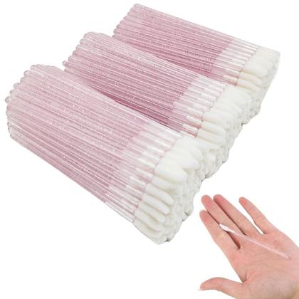 Imagem de 300 Pincel Aplicador Descartável Gloss Batom Maquiagem Limpeza Cílios