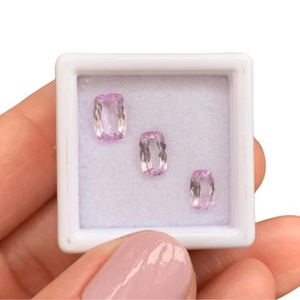Imagem de 3ø Kunzita Cushion Baguete Retangular 2,15ct