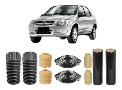 Imagem de 4 Kit Batente Coxim Dianteiro Traseiro Prisma 2009 2010 2011