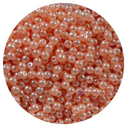Imagem de 400 pçs pérola bola lisa 4mm salmão p/ bijuterias, colares, pulseiras e artesanatos em geral
