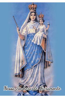 Imagem de 4000 Santinho N S Nossa Senhora do Livramento (oração no verso) - 7x10 cm