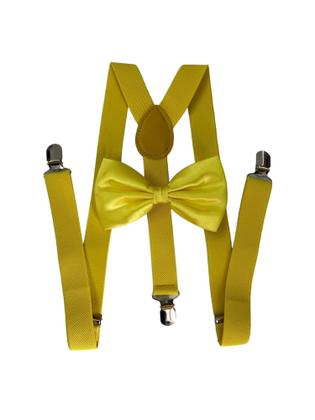 Imagem de 5 Kits Suspensório + Gravata Borboleta Adulto