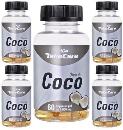 Imagem de 5 Óleo De Côco Extra Virgem 60 Cáps 1000mg Perca Peso Hoje