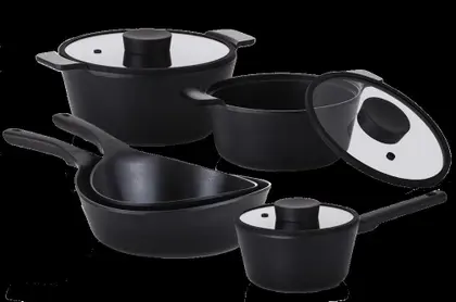 Imagem de 5 Panelas Vulkan em Cerâmica para Indução Neoflam Preto