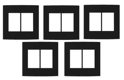 Imagem de 5 unidades Placa 4x4 6 Postos Ebony Clean Margirius 14456