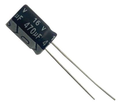 Imagem de 50 PÇS CAPACITOR ELETROLITICO 470X16V - 470 UF X 16V - 105º