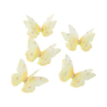 Imagem de 50 Peças De Apliques De Borboleta Em Organza 3D De 5cm, Dupla Face, Para Artesanato DIY E Decoração