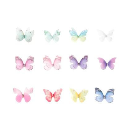 Imagem de 50 Peças De Apliques De Borboleta Em Organza 3D De 5cm, Dupla Face, Para Artesanato DIY E Decoração