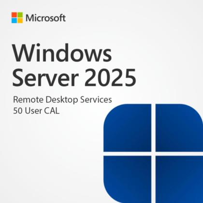 Imagem de 50 User CAL RDS 2025 Microsoft  Licenças de Acesso Remoto para Windows Server 2025