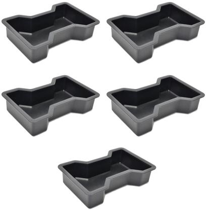 Imagem de 5un Forma Plastica p Fabricar Bloquete Ossinho Bloco Concreto Tijolo 25x15x6 Piso Concreto Jardim Obra