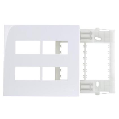 Imagem de 8 Placas Brancas 4 Postos  Com Suporte 4x4 Margirius