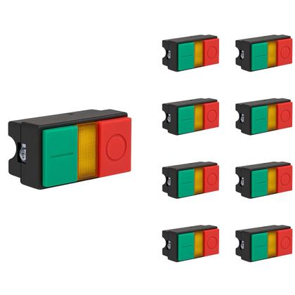 Imagem de 9 Botão Pulsador Duplo Luminoso Steck SLPDL Max Botton