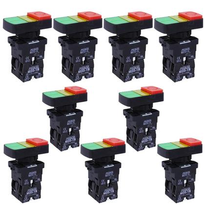 Imagem de 9 Botões Duplo De Plástico 1na+1nf 24v Vd/vm - Metaltex