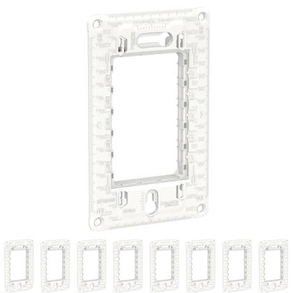 Imagem de 9 Suporte 4x2 P/ Placa - Schneider Orion Até 3 Módulos - Branco