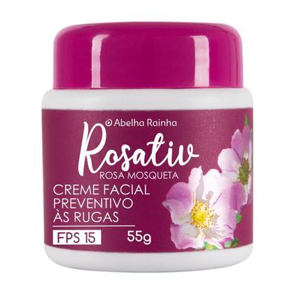 Imagem de Abelha Rainha Rosativ Creme Facial Preventivo as Rugas Fps 15 Rosa Mosqueta - 55g