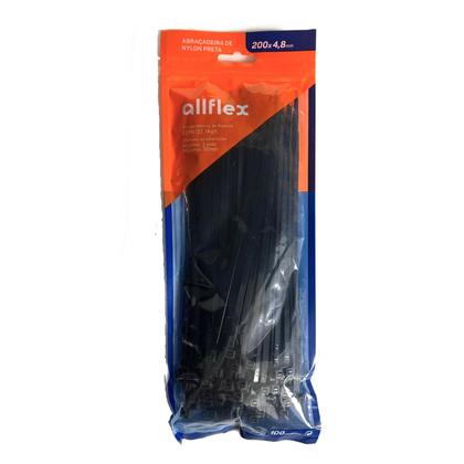 Imagem de Abraçadeira Nylon Allflex 200x4,8mm Preta Pacote 100 Un