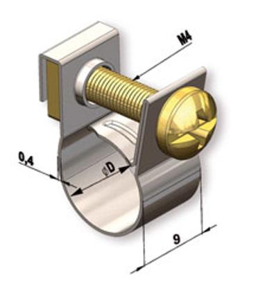 Imagem de Abraçadeira Simplex fabricada totalmente em aço Carbono  - Código GRA028 Embalagem com 10 unidades.