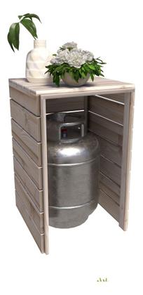 Imagem de Abrigo P/ Gás Em Madeira Pinus Rústico Para Decoração