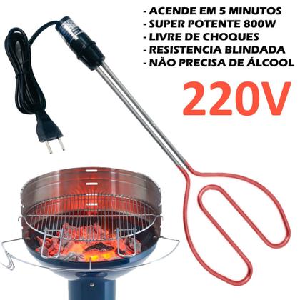 Imagem de Acendedor Elétrico Churrasqueira Lareira Carvão 110v / 220v - Resiswal
