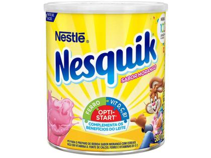 Imagem de Achocolatado em Pó Nescau Nesquik Morango - Lata 380g