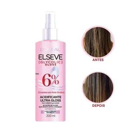 Imagem de Acidificante Ultra Glycolic Gloss 6% Elseve Cabelo Poroso 200ml