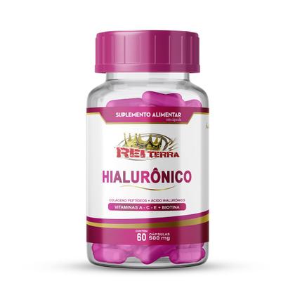 Imagem de Ácido Hialurônico + Peptídeos Colágeno + Biotina + Vit A C E 60 Cápsulas 500mg