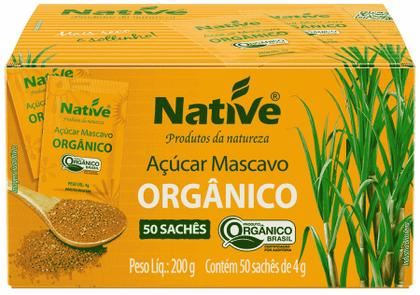 Imagem de Açúcar Mascavo Orgânico 50 saches NATIVE 200g