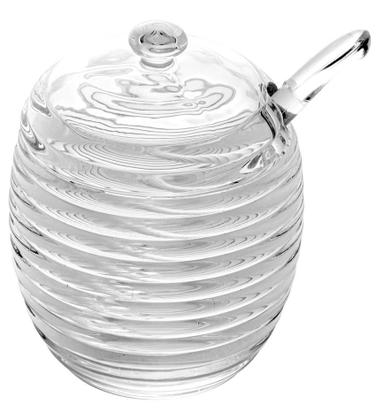 Imagem de Açucareiro 210ml De Cristal Ecológico Com Colher E Tampa Colmeia