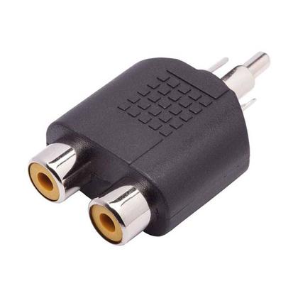 Imagem de Adaptador 2 Jack Rca Para Jack Rca Plástico - Niquel Pct C/4un - Pç / 4