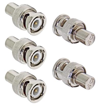 Imagem de Adaptador de cabo coaxial Terminator 50 Ohm BNC Male Plug x5 Adaptador RF