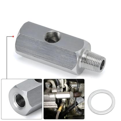 Imagem de Adaptador Em T De Aço Inoxidável Para Sensor De Pressão De Óleo 1/8'' BSPT Para 1/8 NPT, Medidor