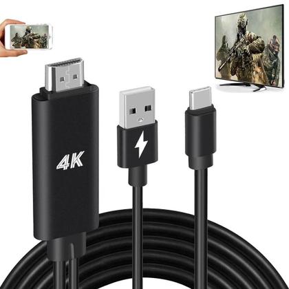 Imagem de Adaptador hdmi Cabo USB Tipo C mhl 4K Cabo Conversor de Vídeo para Espelhamento e Carregamento para Mon