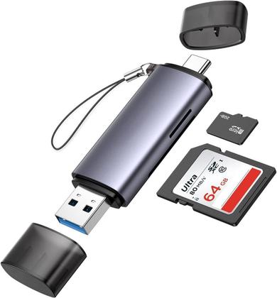 Imagem de Adaptador Leitor De Cartão Memória Sd (2 Em 1) Usb C Usb 3.0