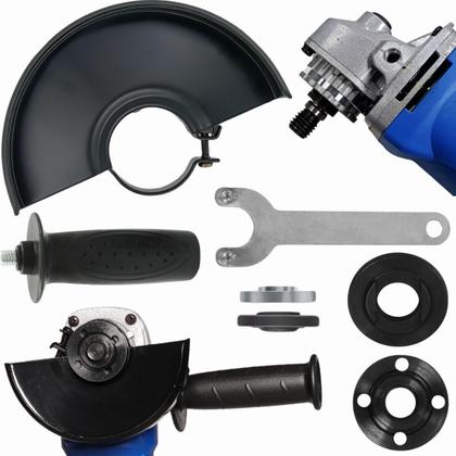 Imagem de Adaptador Politriz Lixadeira Esmerilhadeira Kit Protetor Disco Chave Punho Auxiliar M14 Corte KaQi