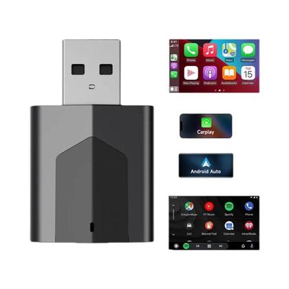 Imagem de Adaptador Universal 2 Em 1 Com Fio E Sem Fio Para Carplay E Android Auto, Mini Box Bluetooth WiFi