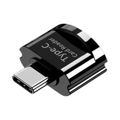 Imagem de Adaptador USB 3.0 Tipo C para iPhone, Samsung e Xiaomi - Leitor de Cartões Mini e Micro